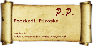 Poczkodi Piroska névjegykártya