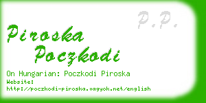 piroska poczkodi business card